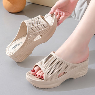 高跟厚底拖鞋女夏季室內家用韓版時尚休閒涼拖鞋防滑坡跟增高外穿