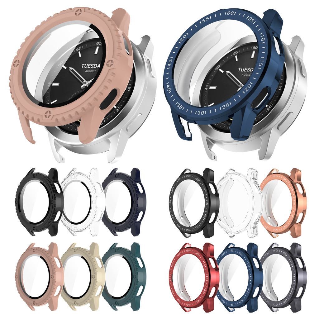 Xiaomi Watch S3 一體式保護殼 小米手錶 S3 PC硬殼+鋼化玻璃 TPU 電鍍保護殼 小米