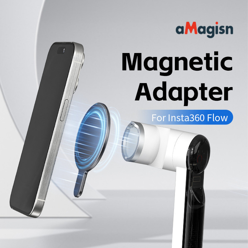 Amagisn Amai Insta360 Flow 雲台磁性適配器 MagSafe 運動相機配件