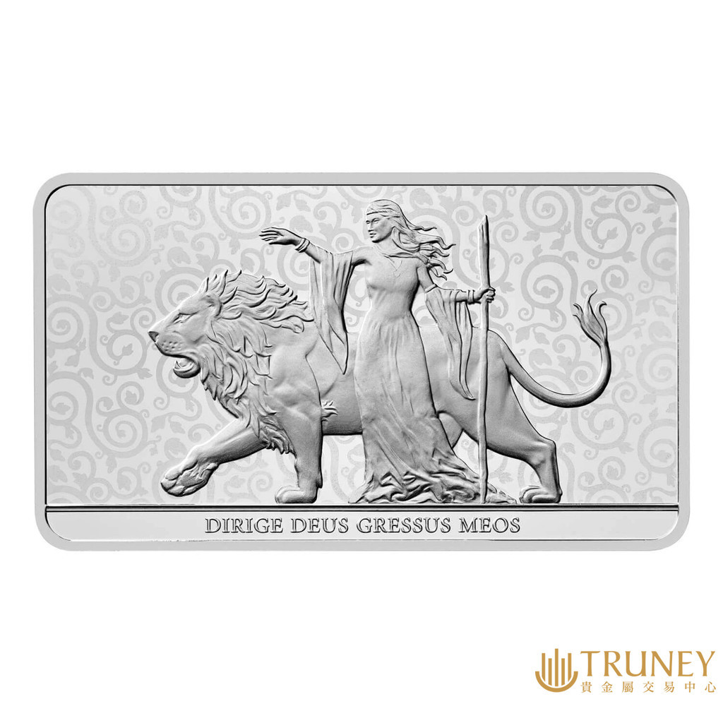 【TRUNEY貴金屬】英國皇家仙后 - 尤娜與獅子銀條10盎司