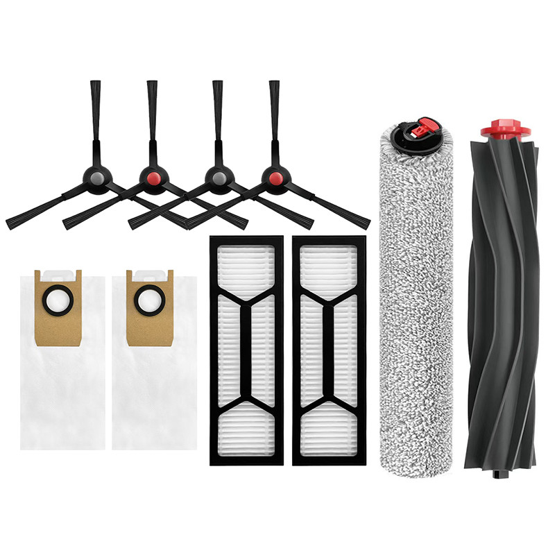 兼容eufy Omni S1 Pro掃地機器人主刷+滾刷+防塵袋+過濾器+邊刷配件