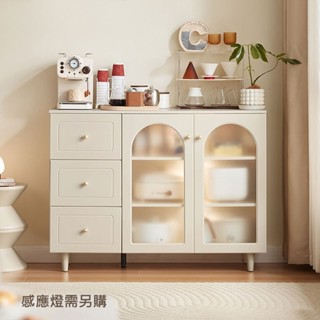 hoi! 林氏木業椰子糖系列1.2M玻璃餐邊櫃 TE2T/安裝運費600元