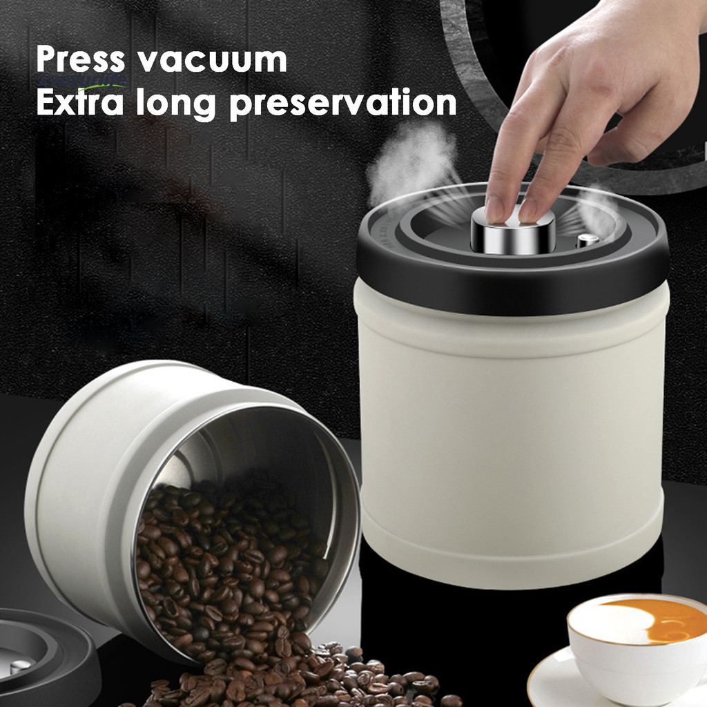 [LYL]750ml/1100ml密封罐抗氧化保鮮不銹鋼按壓式真空咖啡豆保鮮罐廚房小工具