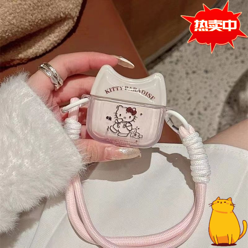 【雲朵包包鋪】現貨 包包造型卡通kitty貓適用蘋果耳機保護套 airpodspro2無線藍牙殼