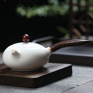 下殺德化白瓷茶壺羊脂玉西施壺陶瓷純白泡茶器家用高檔功夫茶具單個壺