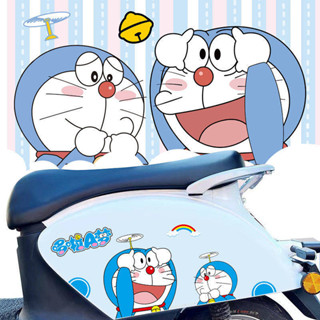 電動車貼紙雅迪q6m6愛瑪小牛小龜王裝飾劃痕遮擋卡通多啦A夢貼紙 車外裝飾 汽車時尚車貼