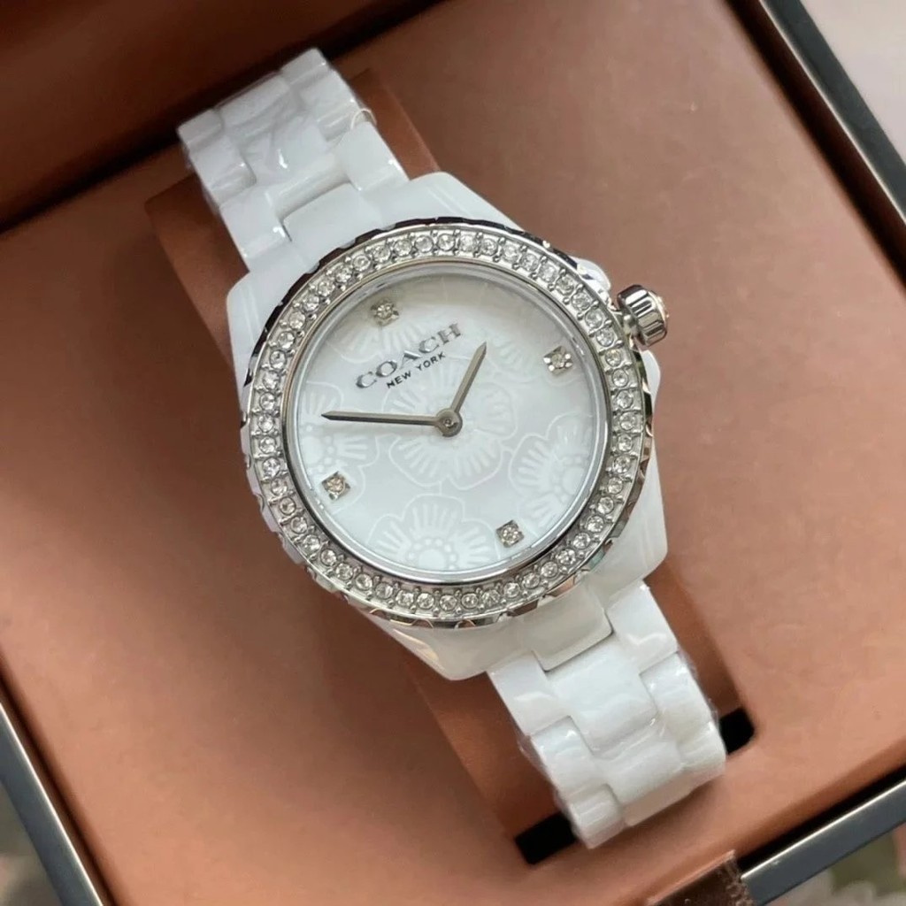 Coach蔻馳2022新款陶瓷女士手錶腕錶配全套包裝
