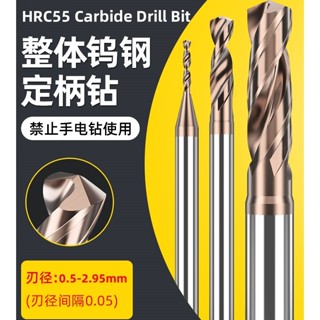 1pc HRC55 碳化鎢鑽頭直徑 0.5-2.95mm D4 整體硬質合金鑽頭麻花鑽頭金屬鑽頭用於金屬加工 CNC 車