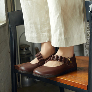 斷碼清倉 真皮女鞋復古文藝森系單鞋小清新休閒軟底尾單尾貨SUNDAYSHOES TA五 2502