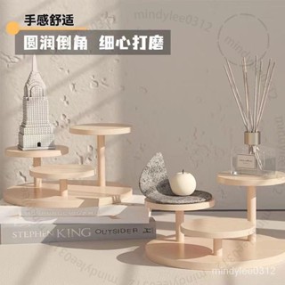 臺南出貨 手辦展示架桌麵擺件戒指原木飾品道具首飾階梯收納置物架架子 G 0 WAR2
