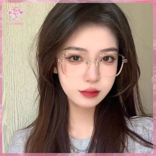 Beaty> 時尚方形防藍光眼鏡超輕透明金屬框架女士男士電腦護眼眼鏡 bilibili
