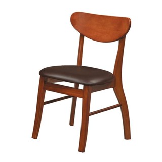 【DB364-6】柚木色咖啡皮餐椅(18C17A) (東部及桃園以南請另詢運費)