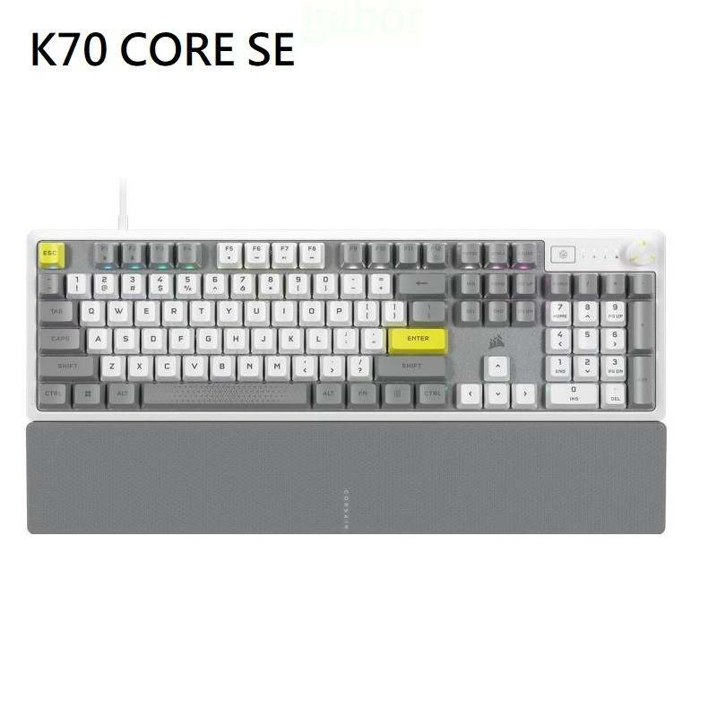 米特3C數位–Corsair 海盜船 K70 CORE SE 紅軸機械式白色鍵盤 中文/英文