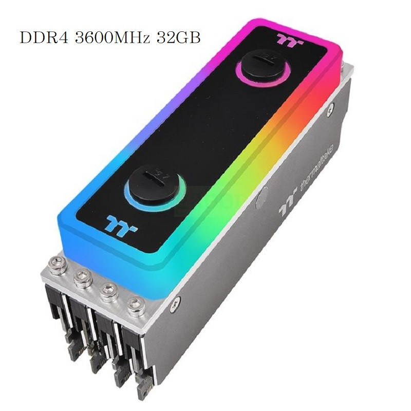 米特3C數位–曜越 WaterRam RGB 水冷記憶體套件 DDR4 3200MHz/3600MHz 32GB