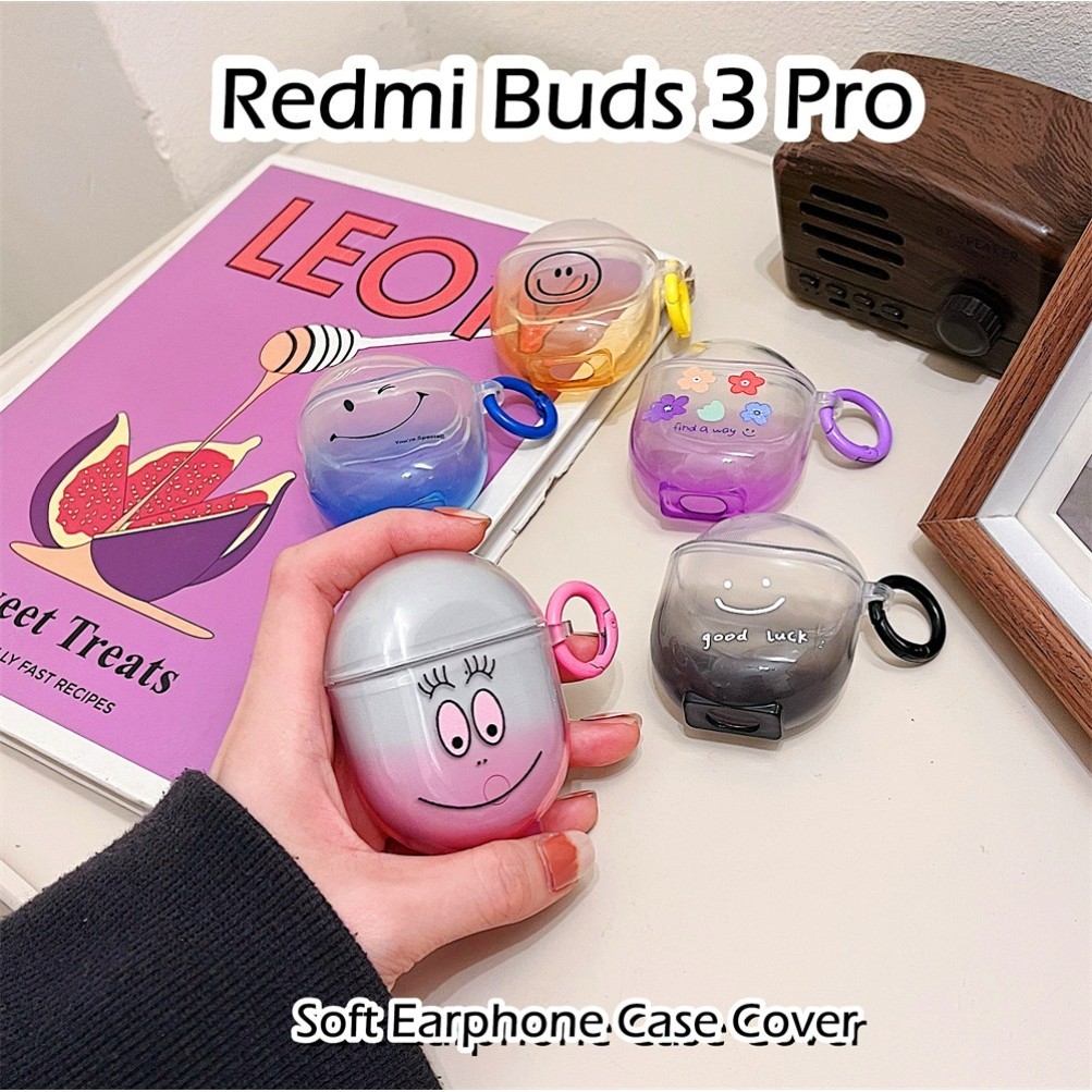 現貨! 適用於 Redmi Buds 3 Pro 保護套彩色花卉圖案軟矽膠耳機套保護套