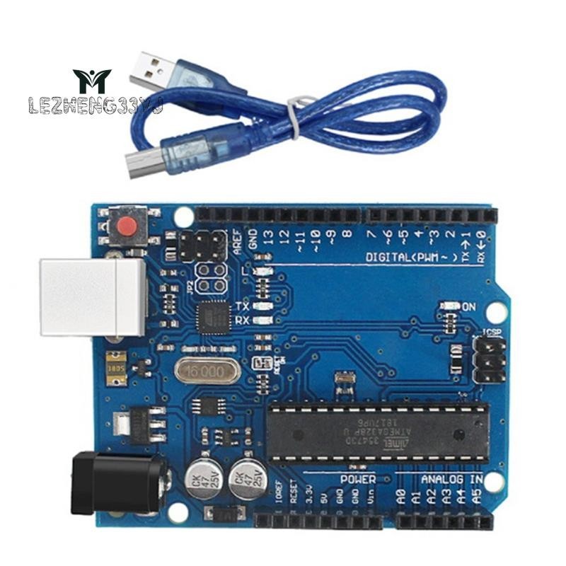 適用於 Arduino UNO 開發板 R3 開發板 ATmega328P 微控制器開發板帶 USB 數據線