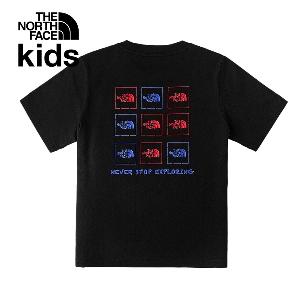The North Face北面兒童黑色多樣經典品牌LOGO短袖T恤｜8CT0JK3