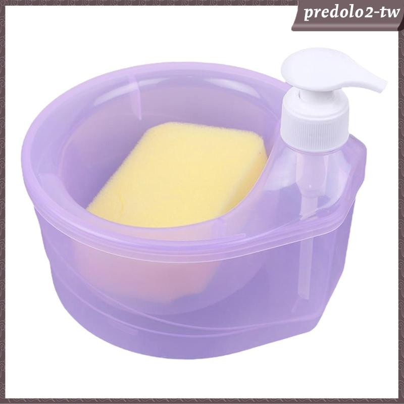 [PredoloffTW] 現代 2 合 1 洗碗液分配器帶海綿架,1000 毫升容量