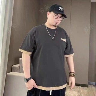 臺灣出貨🔥免運 300斤大碼短袖T恤男士加大碼寬松半袖丅體恤胖子上衣韓版潮流男8XL
