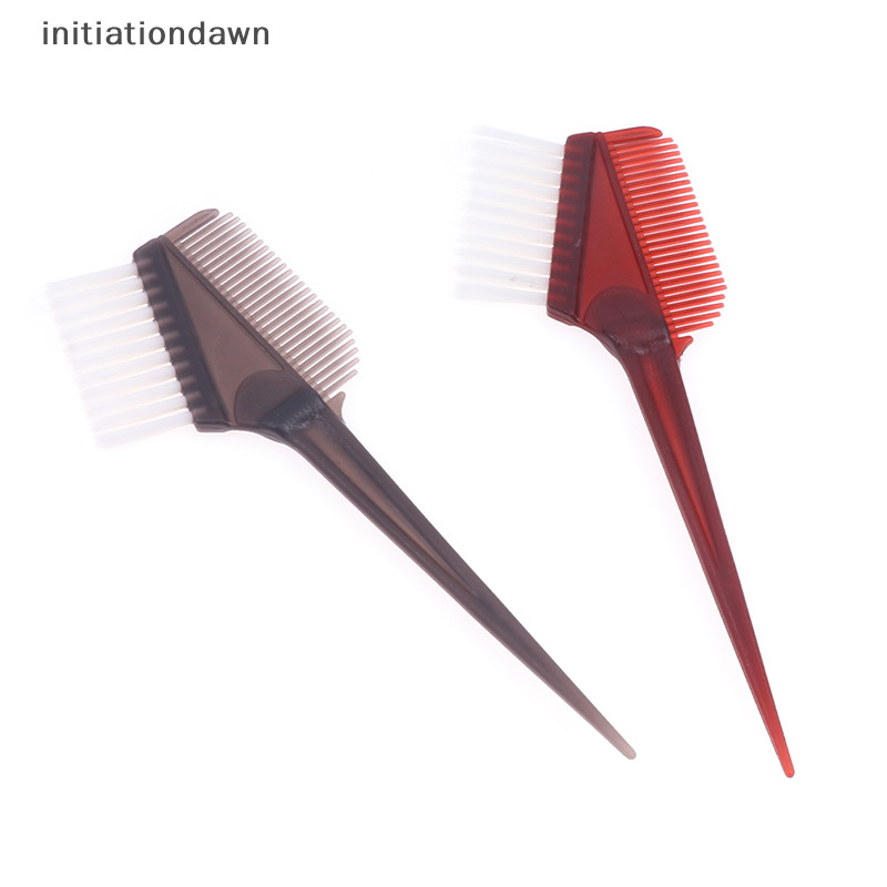 Initiationdawn Pro 沙龍工具塑料染髮劑著色刷梳子理髮店色調美髮造型工具染髮梳帶刷子全新
