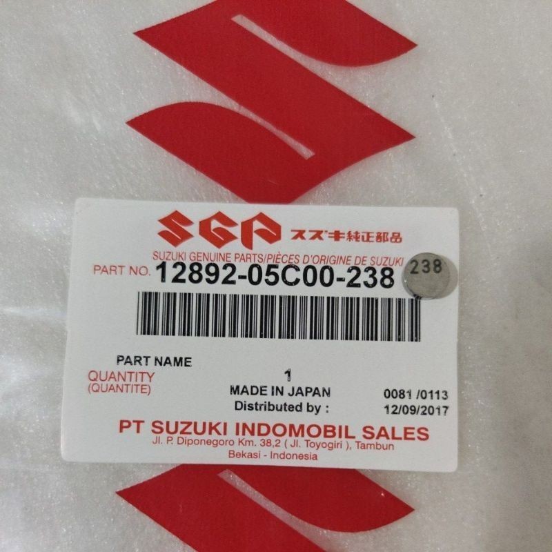 Shim Sim 閥門尺寸 238 Suzuki Satria FU 150 原裝日本原裝 RPMSEMARANG