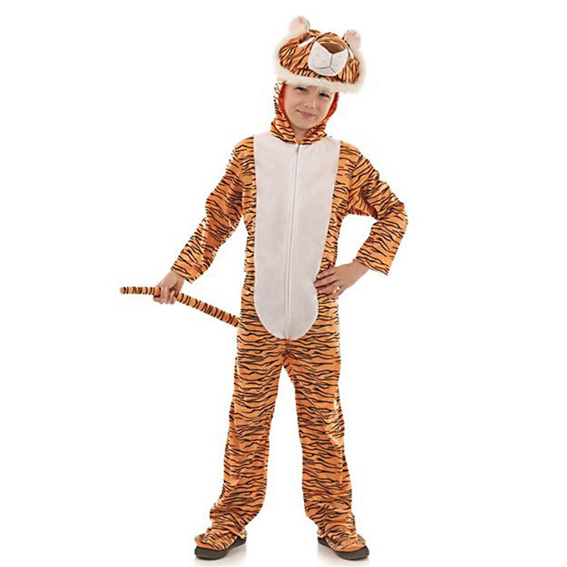 兒童動物老虎造型服裝萬聖節cosplay舞臺角色扮演表演服裝表演服