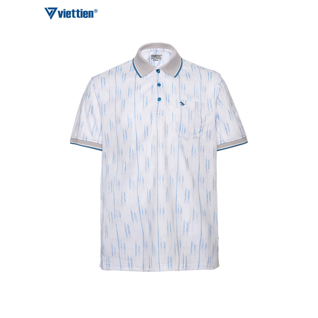 Viettien SMART CASUAL 滌綸常規款 Polo T 恤 - 6R3502CRYP153