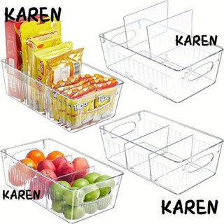 Karen 冰箱收納盒、分隔保鮮收納盒、透明冰箱保鮮收納盒冰箱