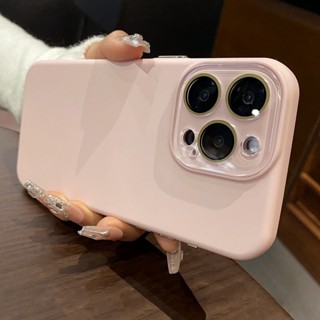 豪華多色啞光防摔液態矽膠手機殼適用於 iPhone 12 13 14 15 16 Pro Max 鏡頭玻璃防刮防震外殼相