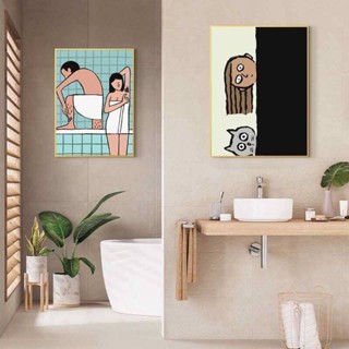 30x40x0.9cm JeanJullien 小眾藝術浴室裝飾畫客廳臥室兒童房佈置掛畫牆海報牆藝術畫背景牆掛畫