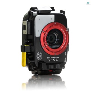 OLYMPUS 海蛙相機防水外殼潛水箱保護殼水下 60m/195ft 替換奧林巴斯 TG-5 相機 Came-021
