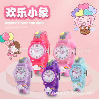 2023熱賣矽膠果凍可愛女孩兒童日本卡通學生防水石英錶