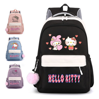 可愛 Hello Kitty 書包學生書包大容量筆記本電腦背包旅行包學生
