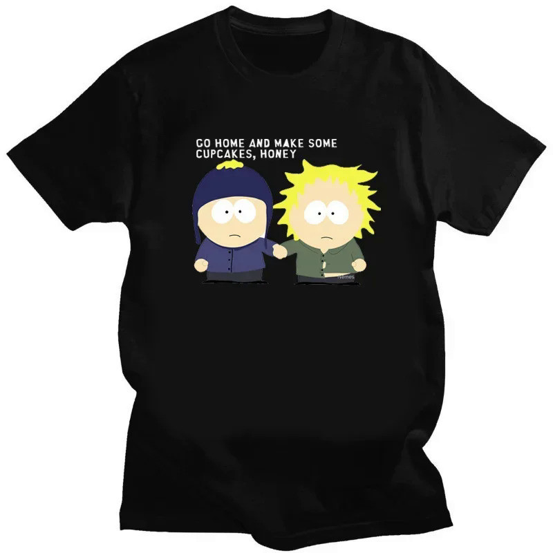 搞笑卡通印花 T 恤我的屁股 S-South Park 動漫男夏季復古幽默 T 恤女卡哇伊漫畫衣服