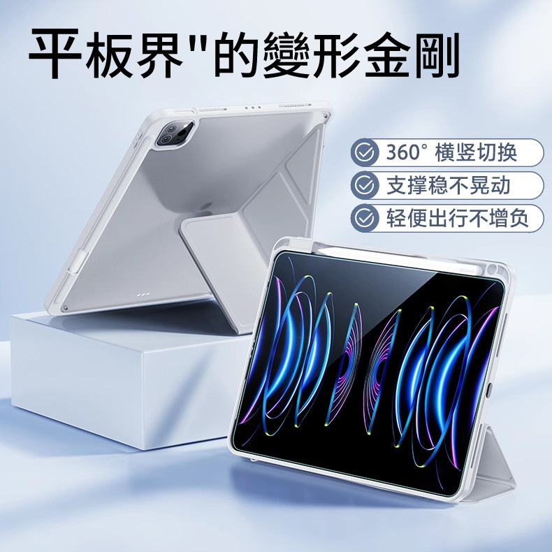 台灣現貨 亞克力 iPad 新變形 保護套 10 9 8 Air 6 5 Pro 11吋 Mini6 保護殼 平板皮套