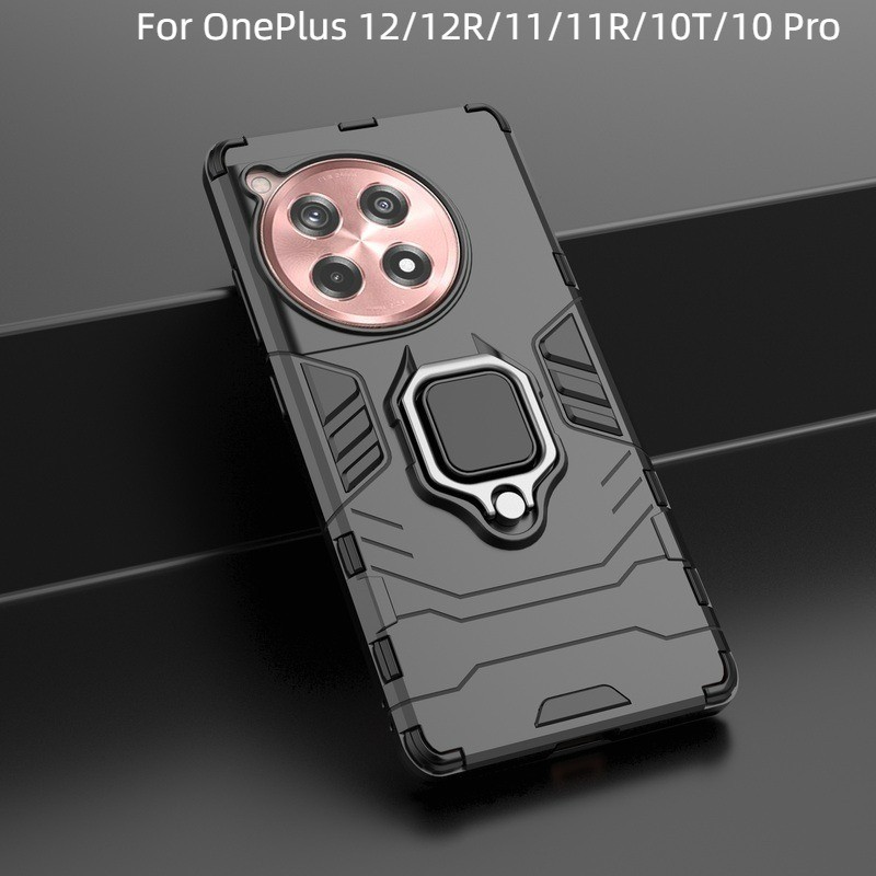 金屬指環支架 PC 硬支架外殼適用於 OnePlus 12 12R 11 11R 10T 10R 10 Pro Ace