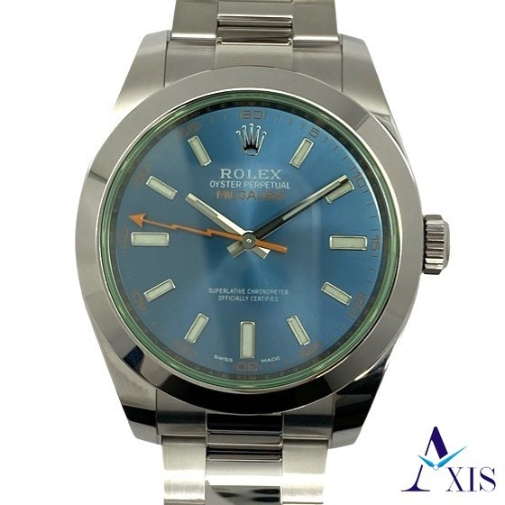 勞力士 MILGAUSS 116400GV 腕錶
 自動上鍊 藍 dial【中古】
 男士