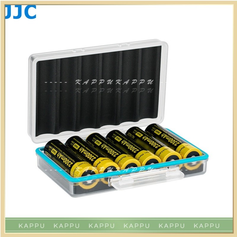 18650 電池收納盒 6個裝便攜電池盒 內置訂製成型海綿墊 防塵防水濺防短路閃光燈電池保護盒