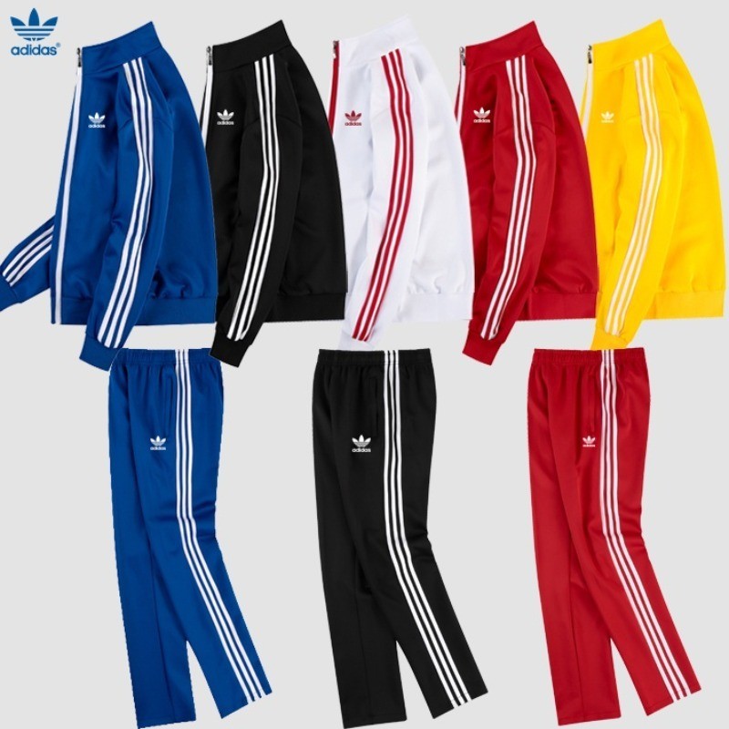 【8款可選】Adidas 愛迪達 男女經典三條杠套裝 春秋戶外運動套裝 大尺碼套裝