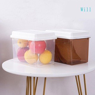 Will 廚房麵包收納盒帶蓋冰箱保鮮盒冰箱食品容器