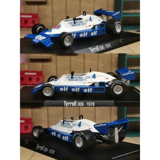 1/43 ATLAS 泰瑞爾 tyrrell 008 1978 F1 合金汽車模型 一款很經典的f1 賽車 獨特的前鼻翼