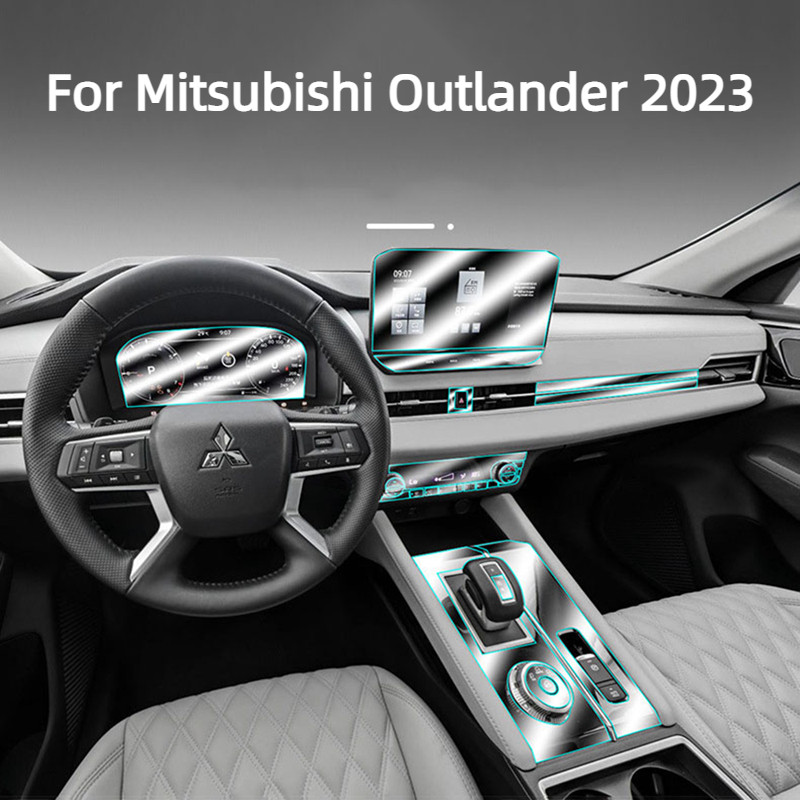 MITSUBISHI 三菱歐藍德 2023 汽車配件車門中控台媒體儀表板導航 TPU 防刮保護膜