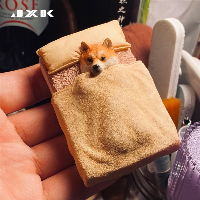 Jxk小型單人狗柴犬手工套被柴犬可愛狗狗模型桌面擺件收藏擺件