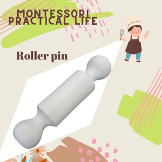 Roller PIN Dough ROLLER FOR KIDS 蒙台梭利感官遊戲實用生活技能玩具