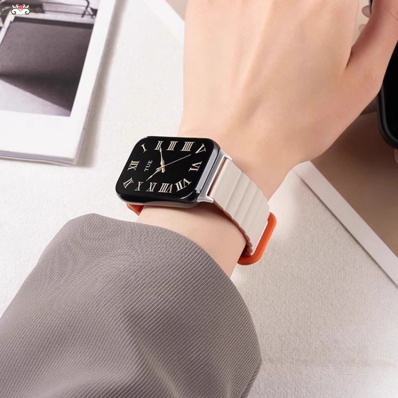 硅膠磁吸釦錶帶 適用Redmi Watch 4 錶帶 小米手環8Pro錶帶 秋冬男女款錶帶