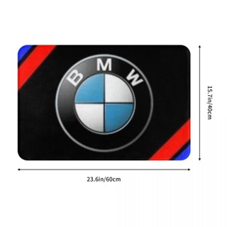 新款 BMW Logo (4) 浴室法蘭絨地墊 廁所衛生間防滑腳墊 茶几門口吸水地墊 速乾進門地毯 客廳沙發臥室洗手間地