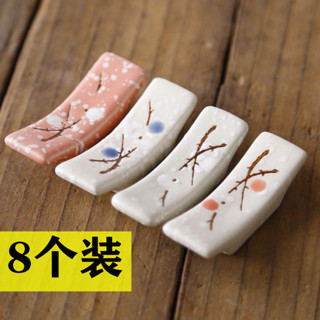 🔥臺灣新款熱賣🔥 日式梅花筷託 陶瓷筷子託筷枕 創意廚房筷拖 餐具勺子筷子架