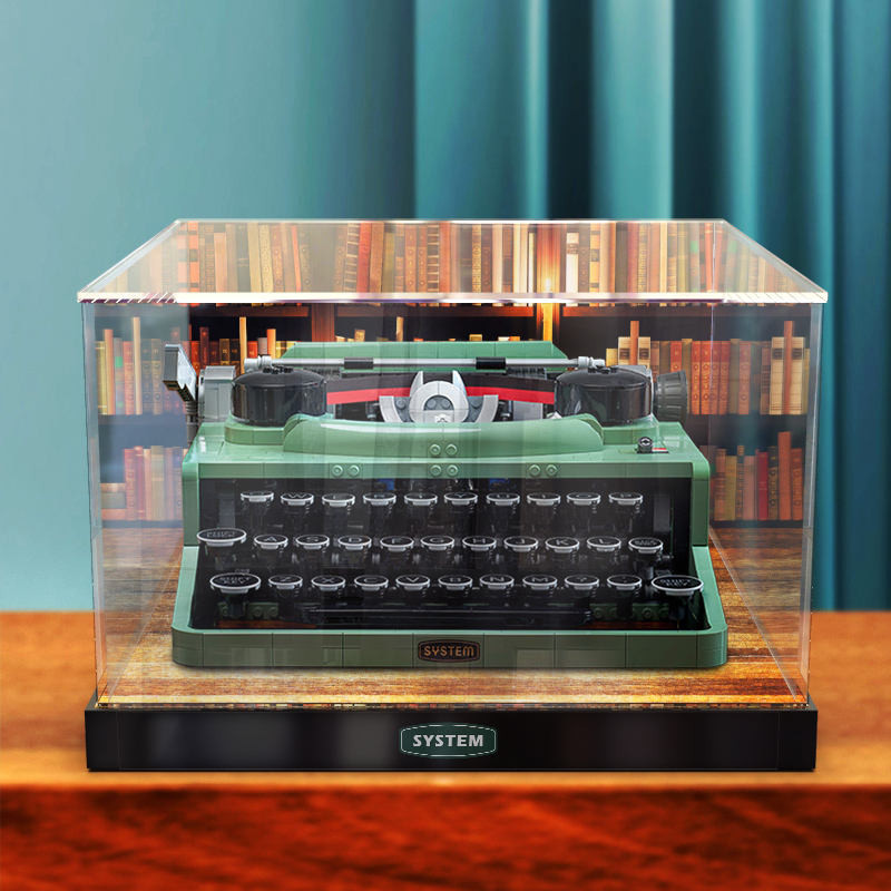 亞克力防塵罩適用新品樂高打字機21327展示盒ideas打字機展示盒