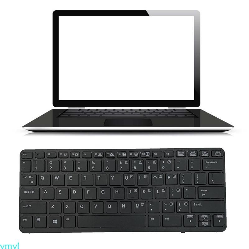 Ymyl 美國英文黑邊鍵盤適用於 HP Elitebook 820 G1 820 G2 筆記本電腦無框
