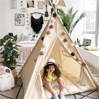 兒童帳篷室內遊戲屋家用寶寶男孩女孩公主城堡小房子玩具屋印第安